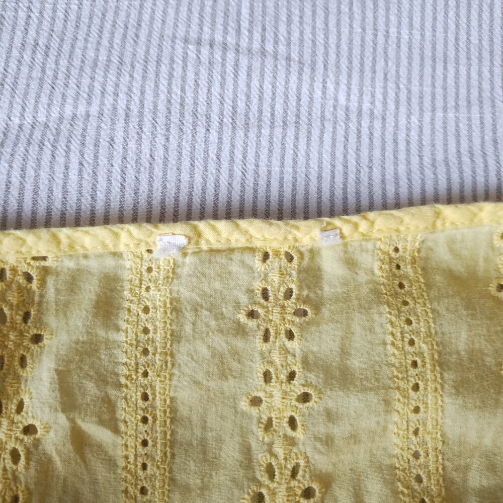 Anthropologie Label of Love Yellow Sundress Eyelet Detail | Size S-M - Picture 4 of 14